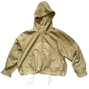 Steve Madden Olive Green Short Hooded Bomber Style Jacket New With Tags